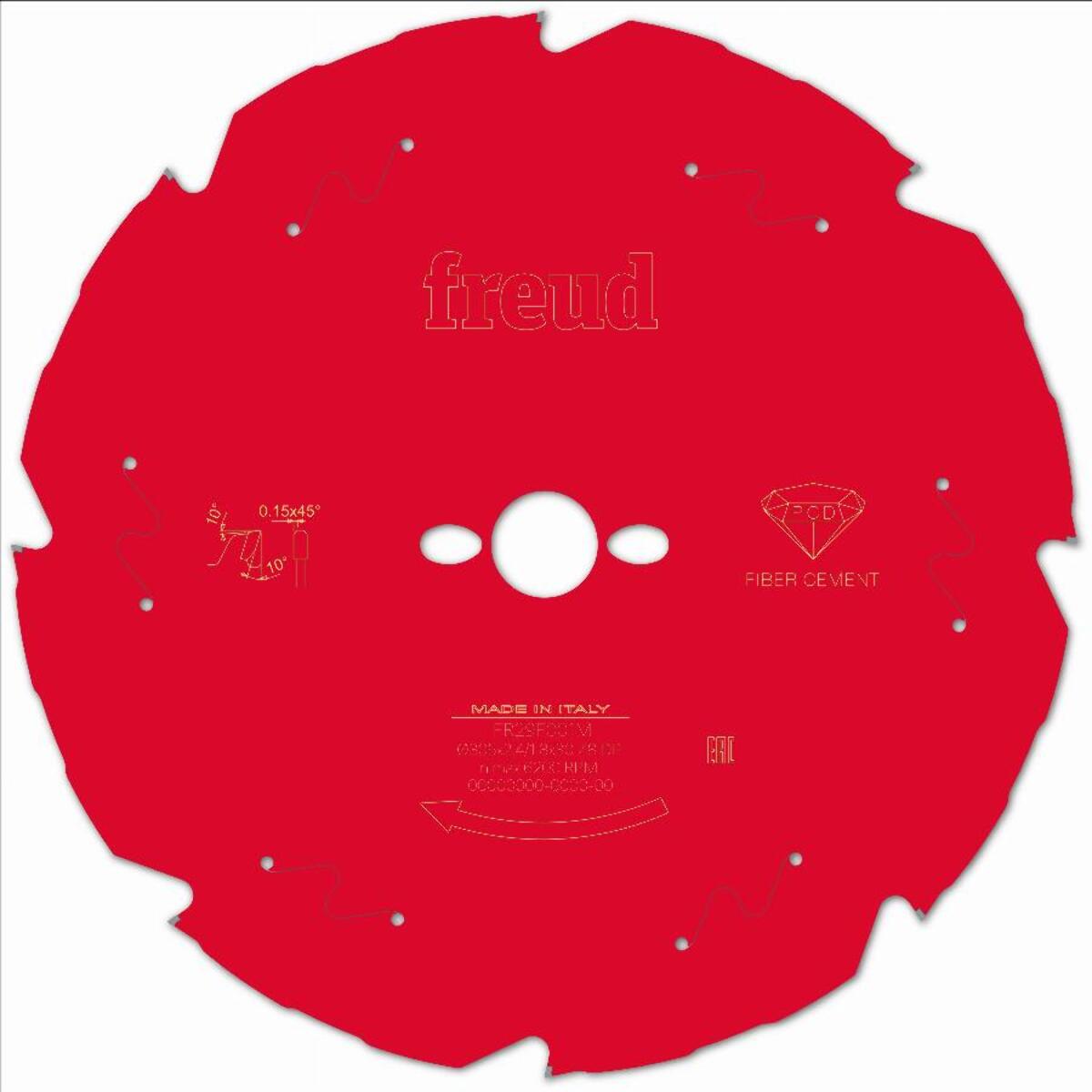 Lame diamant pour scie circulaire portative FREUD - Ø305 2,4/1,8 AL30 Z8 TD 10° - F03FS09851 -FR29F001M