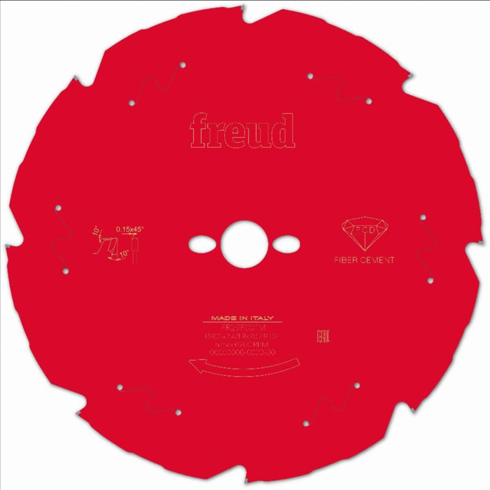 Lame diamant pour scie circulaire portative FREUD - Ø305 2,4/1,8 AL30 Z8 TD 10° - F03FS09851 -FR29F001M