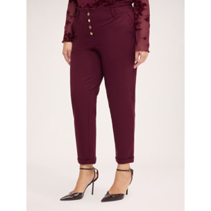 Fiorella Rubino - Pantaloni Balloon in Punto Milano - Bordeaux