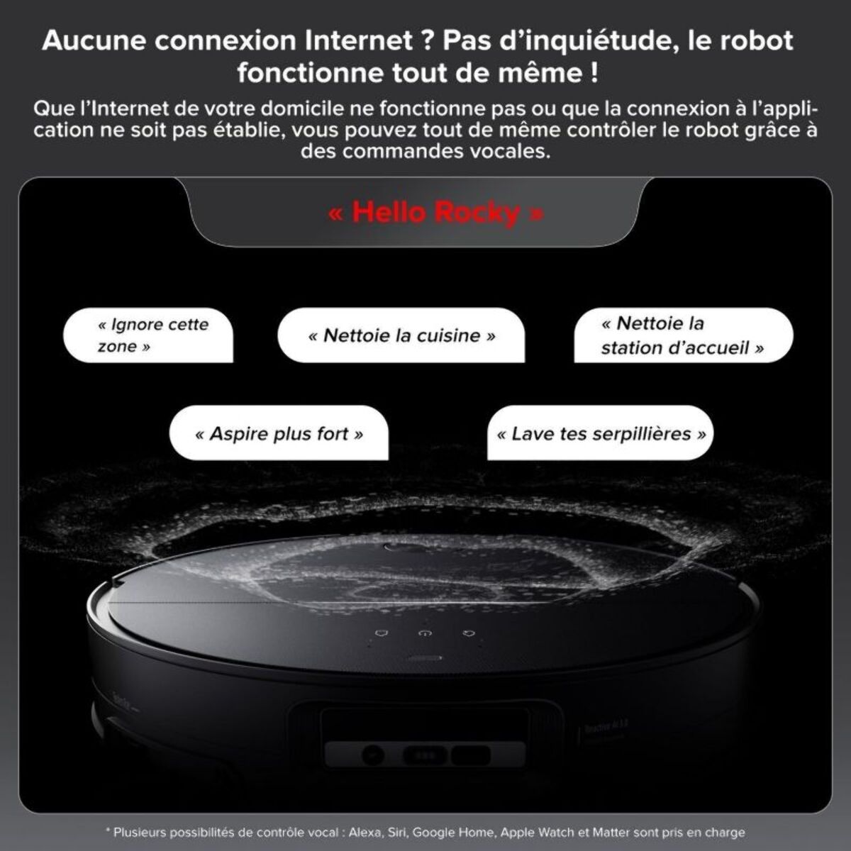 Robot Aspirateur Laveur ROBOROCK Saros 10 noir avec kit de raccordement à l'eau