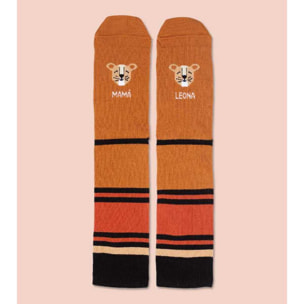 Calcetines "Mamá leona" Teja talla 36-41