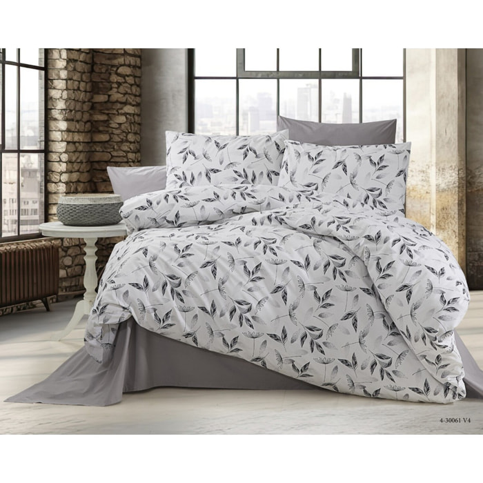 Parure housse de couette et taie(s) oreiller 100% Coton