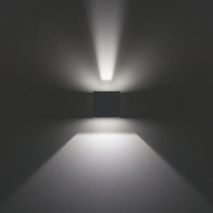 FORLIGHT REX (2uds) Aplique Exterior LED con Haz de Luz Modulable IP54 Luz LED Blanco Cálido 3000K 5.2W y 244lm Blanco