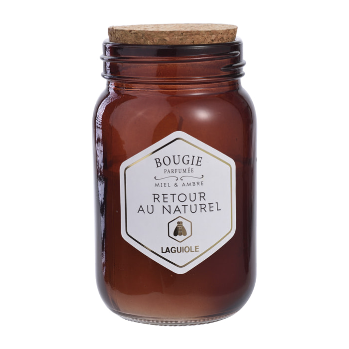 Bougie parfumée au miel et l'amber - 240g