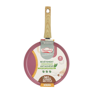 Crêpière 26cm en aluminium recyclé lilas - tous feux COLORAMA