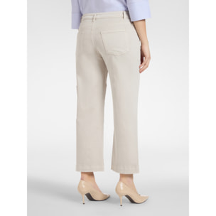 Elena Mirò - Pantaloni cargo in bull stretch - Beige