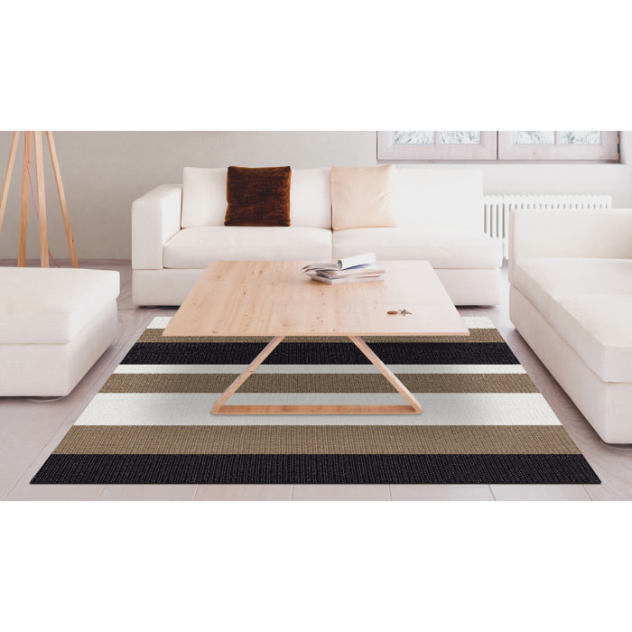 Alfombra LIVING DECO Franjas Camel