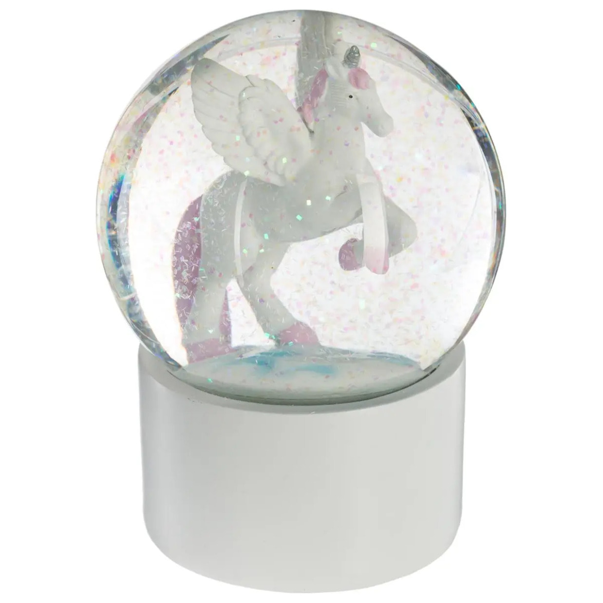 Boule à neige licorne gris D10cm