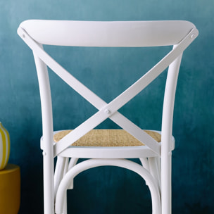 Tabouret de bar bistrot vintage bois 65cm BELLEVILLE