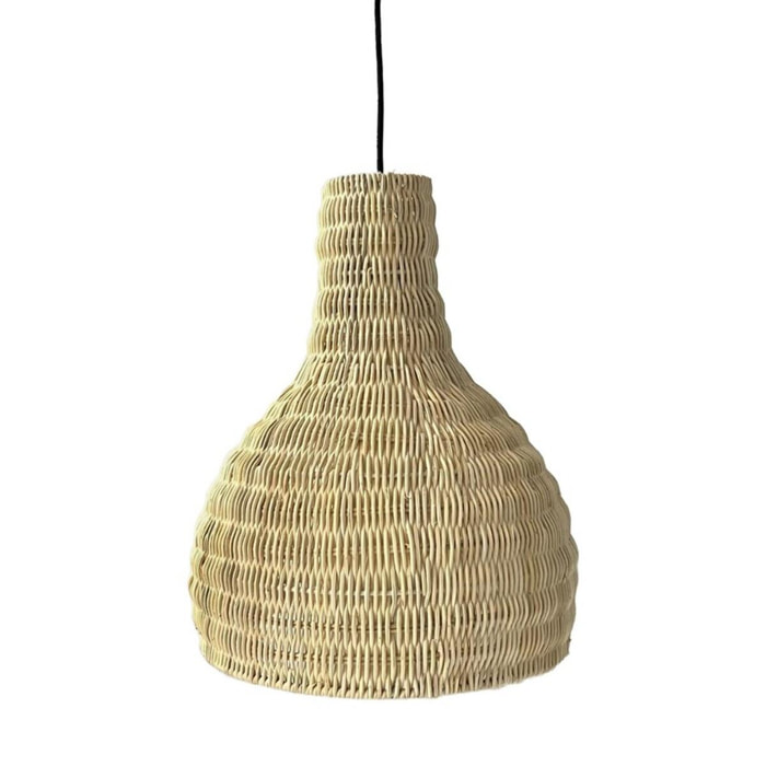 Paralume in rattan a cupola naturale diametro 30,5