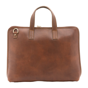 Borsa a mano  unisex In Vera pelle Made in Italy 40x30x5 cm