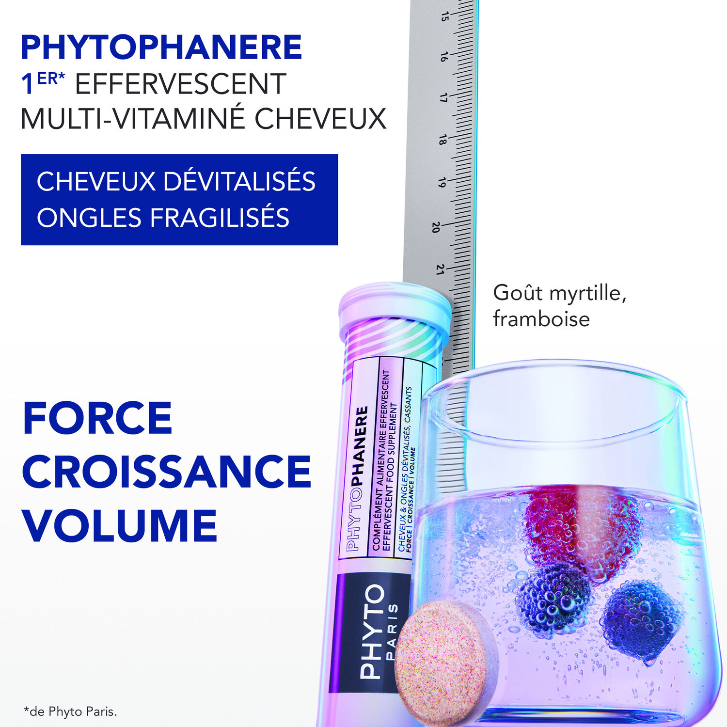 Phytophanere - Complément Alimentaire Effervescent Cheveux – 30 comprimés
