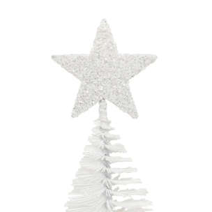 SAPIN TABLE PAILL 14CM BLANC