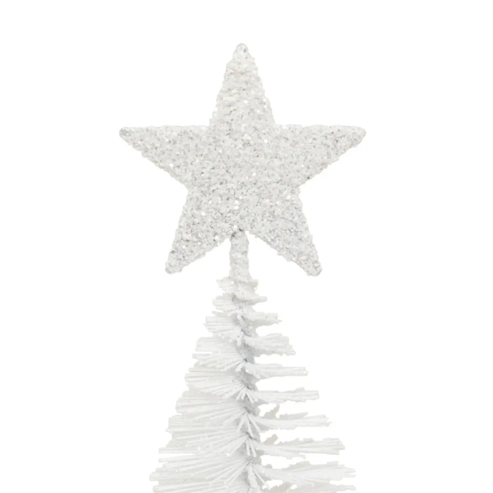 SAPIN TABLE PAILL 14CM BLANC