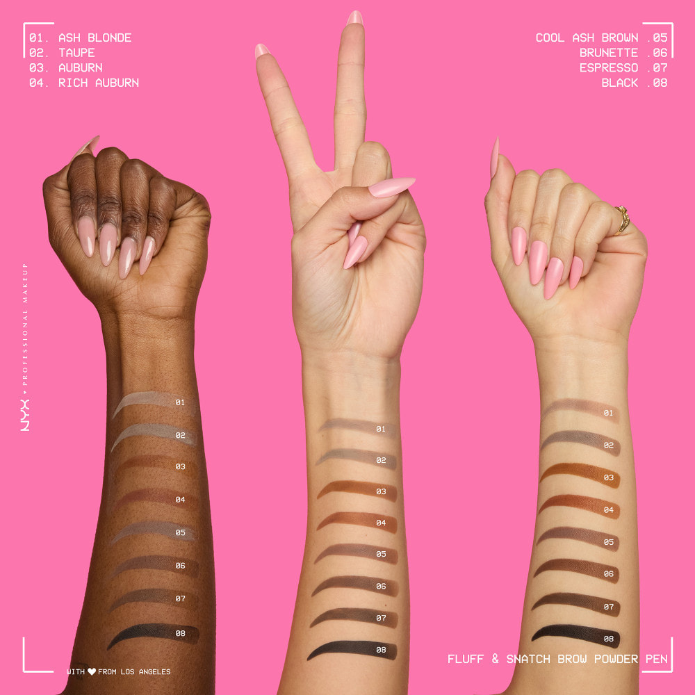 NYX Professional Makeup Fluff & Snatch Crayon Sourcil Précision Effet Poudré BRUNETTE