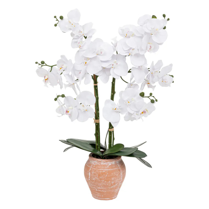 Orchidée artificielle "Dena" H65cm rose terracotta