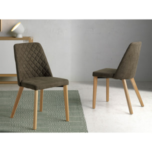 Set de 2 sillas – Marrón caqui