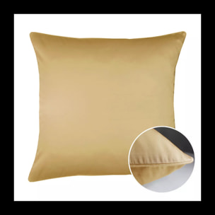 Taie d'oreiller satin de coton uni or Ava uni gold