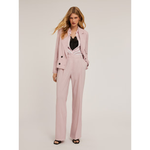 Motivi - Pantaloni palazzo con pieghe - Rosa