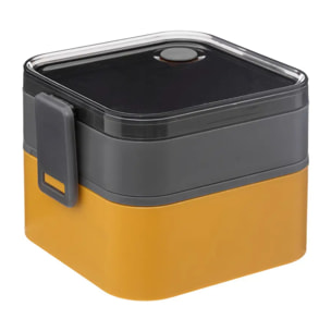 Lunch box 2 compartiments gris 1.5l 360 en polypropylène