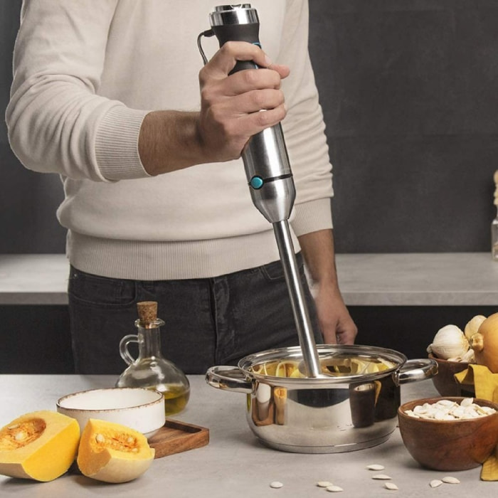 Cecotec Frullatore a immersione Power TitanBlack 1500 XL PerfectCream&Crush