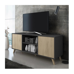 Mueble TV Wind 140 Gris Antracita - Puccini