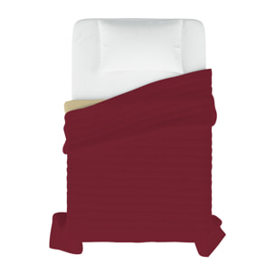 TRAPUNTINO ESTIVO ELEGANT MADE IN ITALY MICROFIBRA - BORDEAUX/PANNA PIAZZA E MEZZA