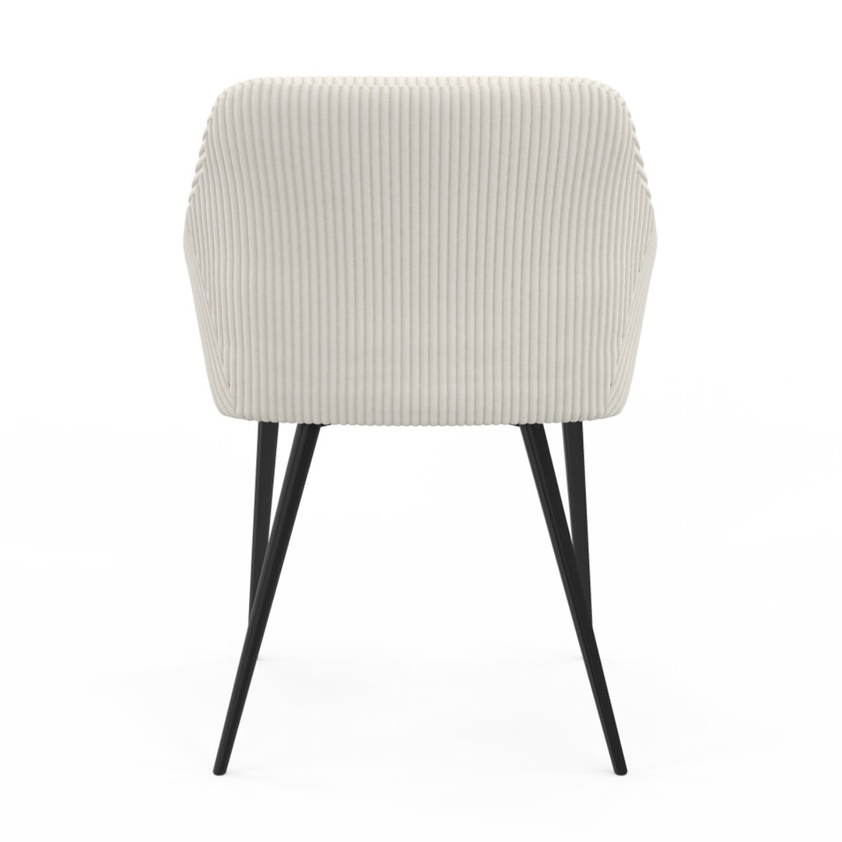 Chaises Jenny en velours côtelé et pieds métal