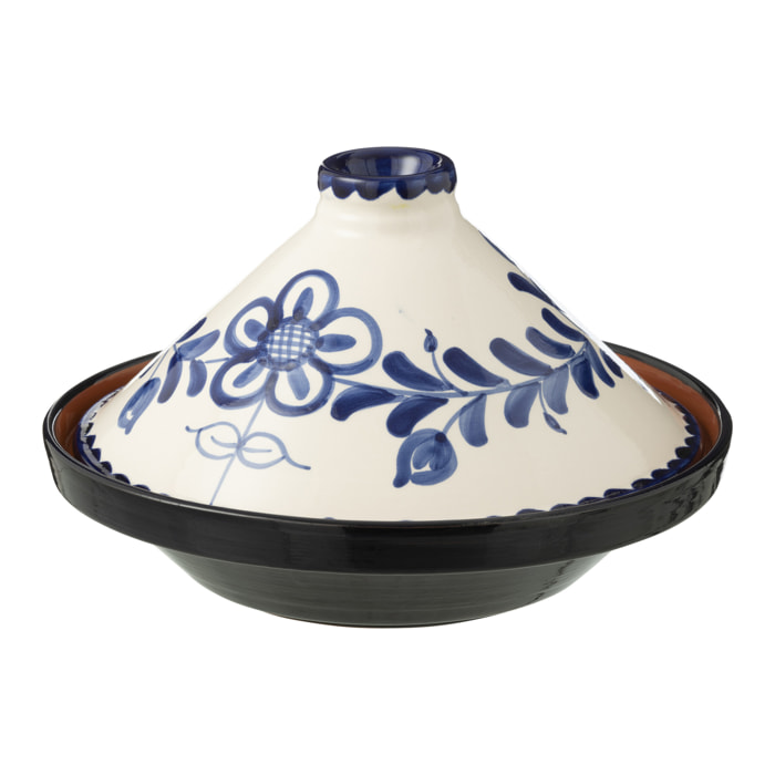 J-Line tajine Granada - céramique - blanc/bleu