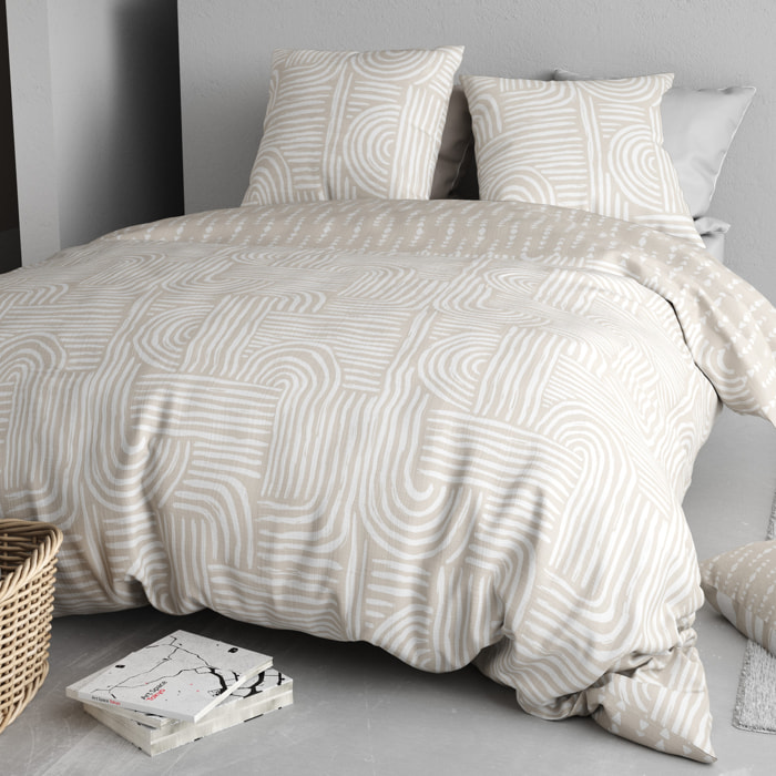 Parure Housse De Couette 3pcs 100% Coton 57 Fils FADO