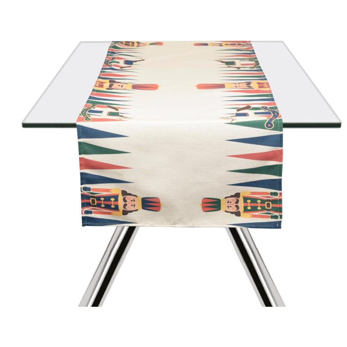 Runner Excelsa – Vintage Christmas, Cotone e poliestere multicolore