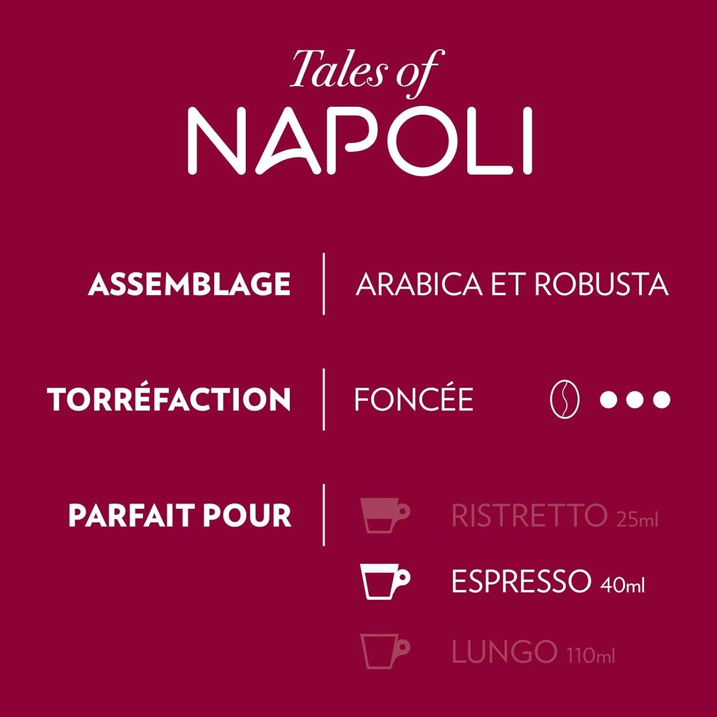 Tales Of Napoli x30.  Capsules compatibles Nespresso en aluminium