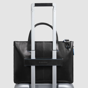Piquadro Borsa porta pc e iPad® in pelle personalizzabile con protezioni antiurto e RFID