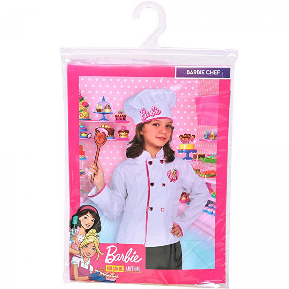 Barbie Chef Giacca E Cappello Costume Bambina