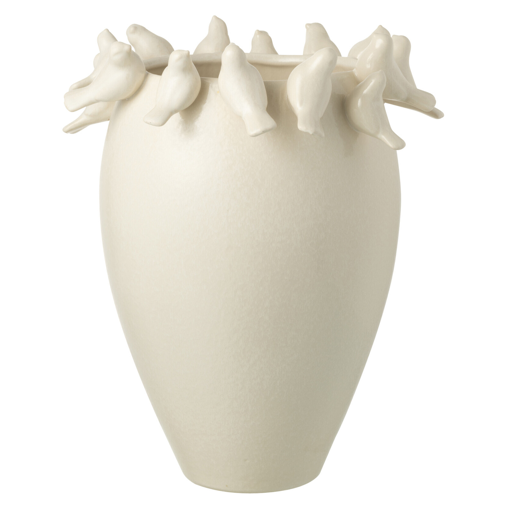 J-Line vase Budgie - céramique - blanc - small