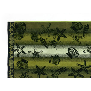 Telo Mare Spugna Jacquard Spiaggia Disegno New Shell