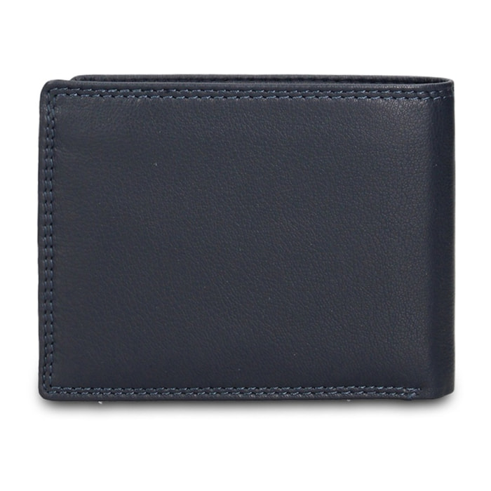 Portafoglio uomo in vera pelle - Modello Cavalier - Casual - 12.5 x 9.5 x 2.0 cm