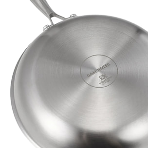 Poêle en inox avec fond triplex