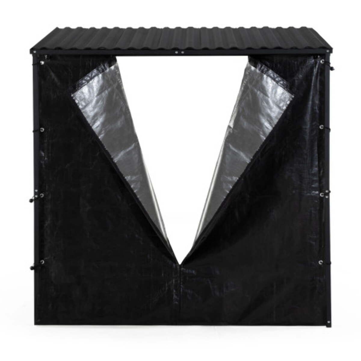 Abri bûches en métal