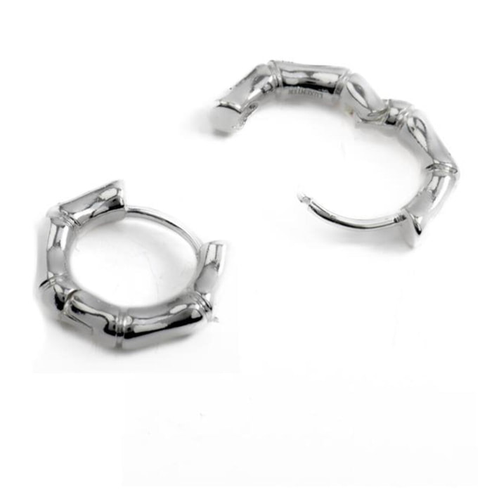 Pendientes Lux by Lux acabados baño rodio