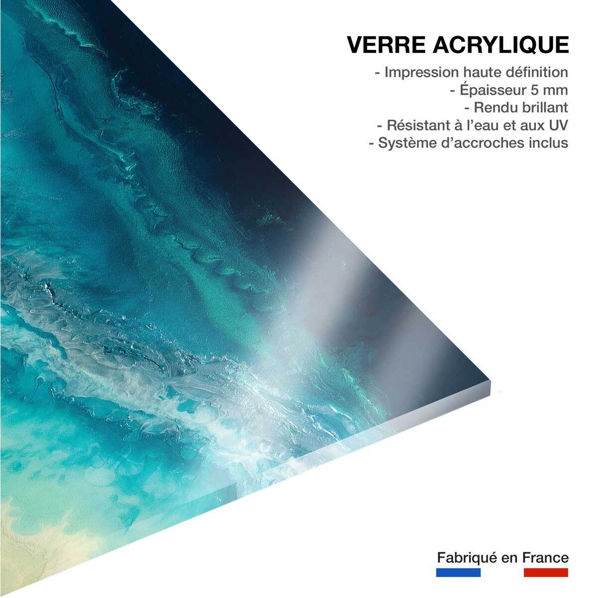 Tableau bleu dynamique Tableau plexiglas