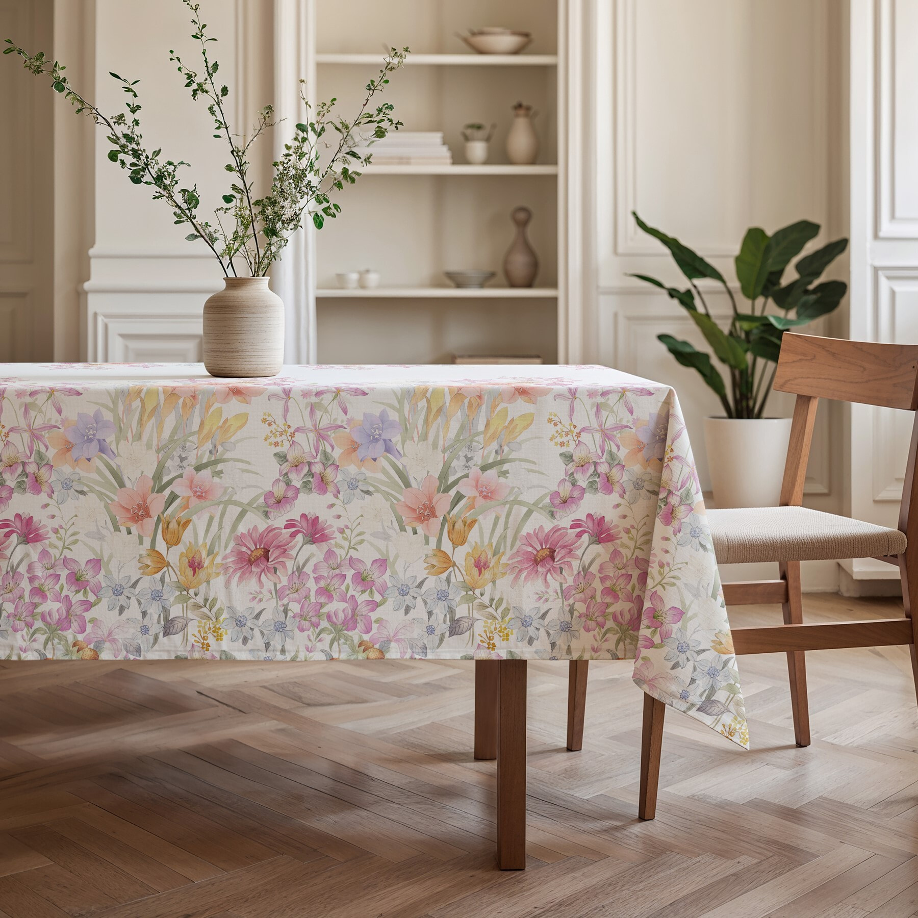 Nappe imprimée anti-tâches MULTICOLORE LOTO