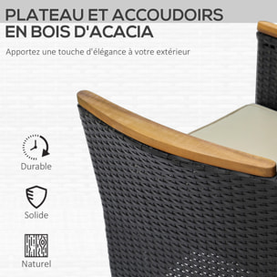 Salon de jardin 6 personnes – Table à manger – Fauteuils inclus