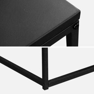 Table basse. Industrielle. structure métal noir. L 80 x l 80 x H 36cm