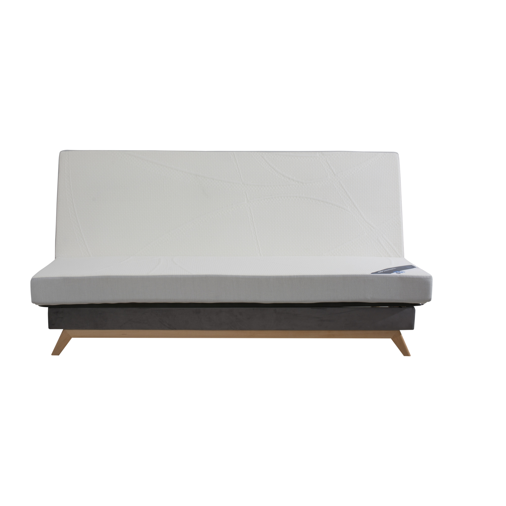 Banquette CC SEATTLE 120x190, matelas Dunlopillo, angel noir