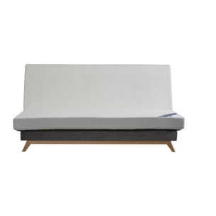 Banquette CC SEATTLE 120x190, matelas Dunlopillo, angel noir