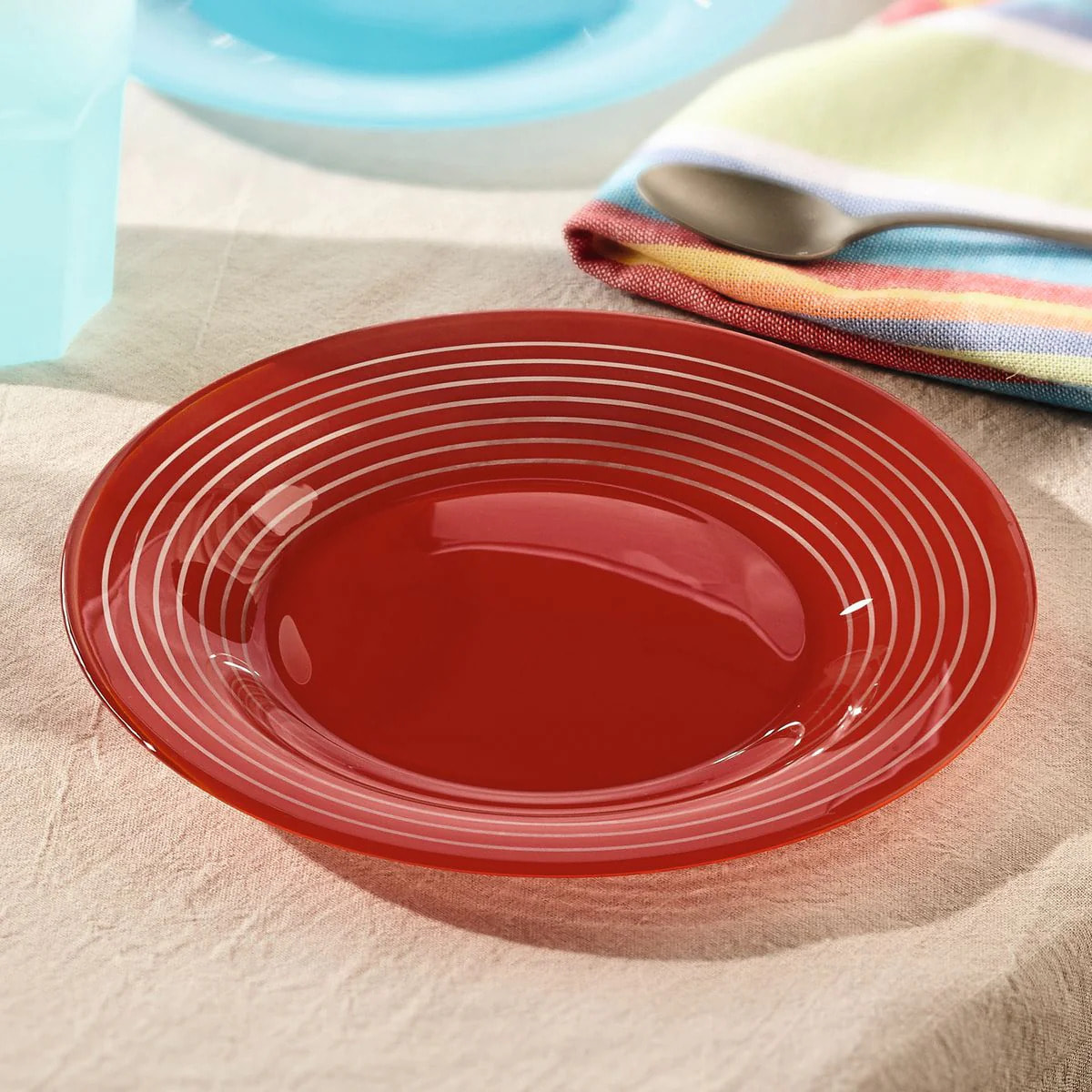 Plato de postre rojo 19.5 cm Factory - Luminarc