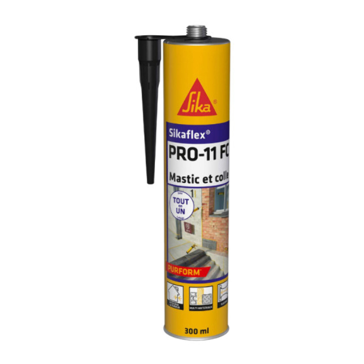 Mastic colle SIKA Sikaflex PRO 11 FC Purform - Noir - 300ml - SIKA - 659664