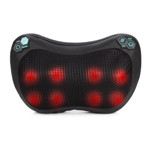 Almohada de masaje inteligente de espalda y cuello con dispositivo de tracción cervical.