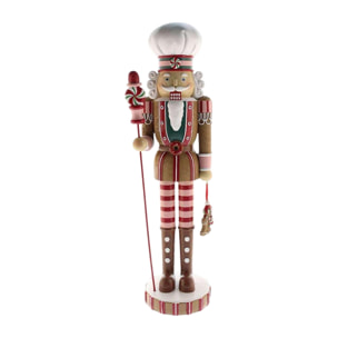 Soldado cascanueces decorativo clásico para navidad h.45,5cm